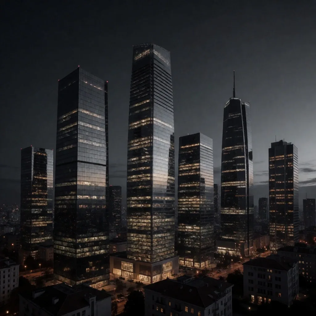 Levent, İstanbul gece manzarası